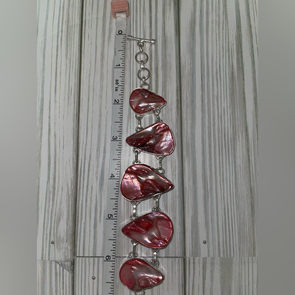 Mother Of Pearl- red Bracelet - Picture 9 of 15